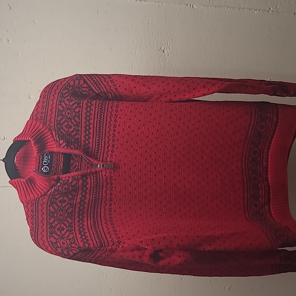 Chaps Ralph Lauren 100% cotton quarter zip sweater